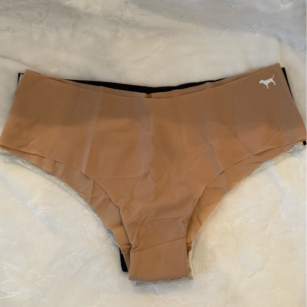 VS PINK Seamless Cheekster Panty Set – 5 Pack (Size M) Neutral & Bold Colors - Picture 4 of 10